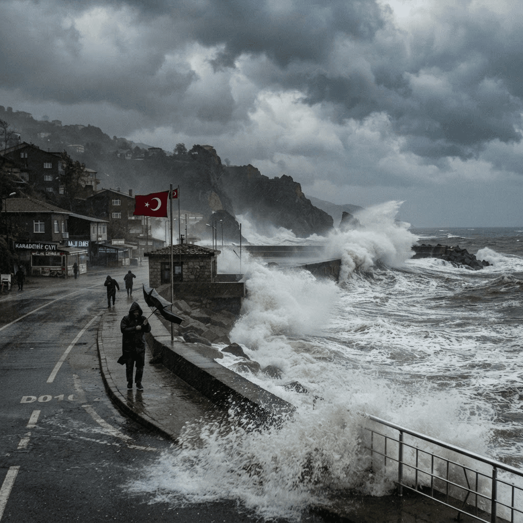 Karadeniz'de Kuvvetli Fırtına Uyarısı